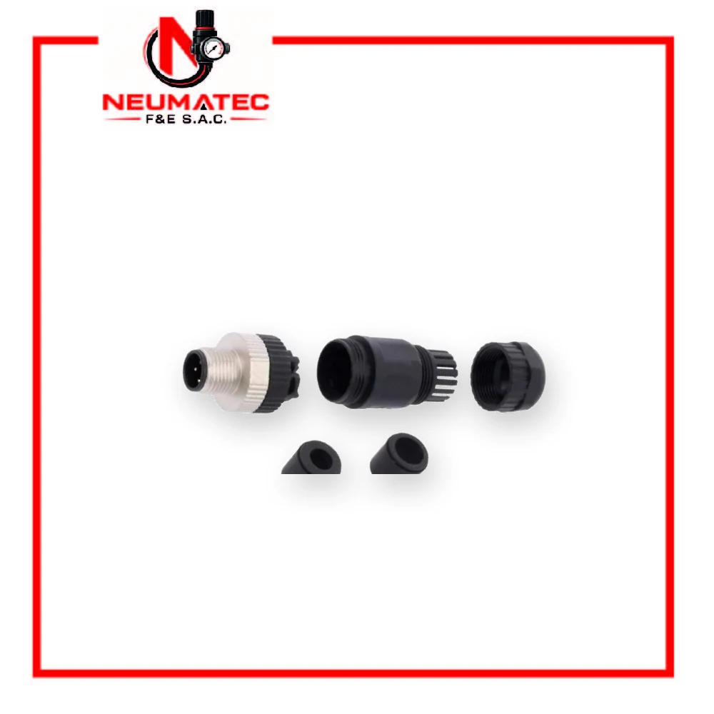 Conector M12 Macho PB-M12A-04P-MM-SL7001