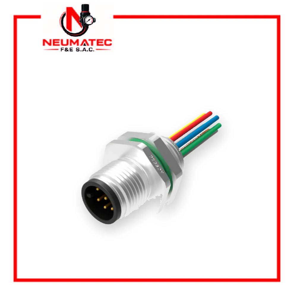 Conector M12 Macho SD-M12A-05P-MM-SH8B50 Empotrado
