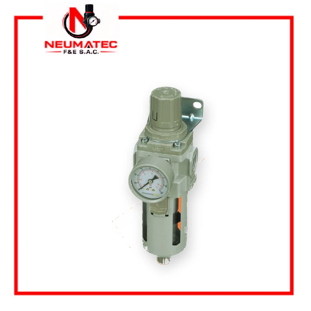 Filtro regulador de 1/4 y 1/2 NPT