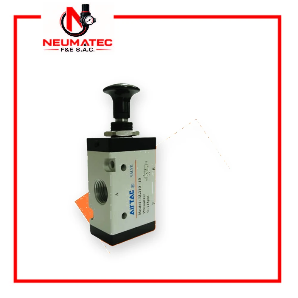 Pulsador Hongo 5/2 x 1/4 y 3/2 x ¼ – 3L310-10- Airtac