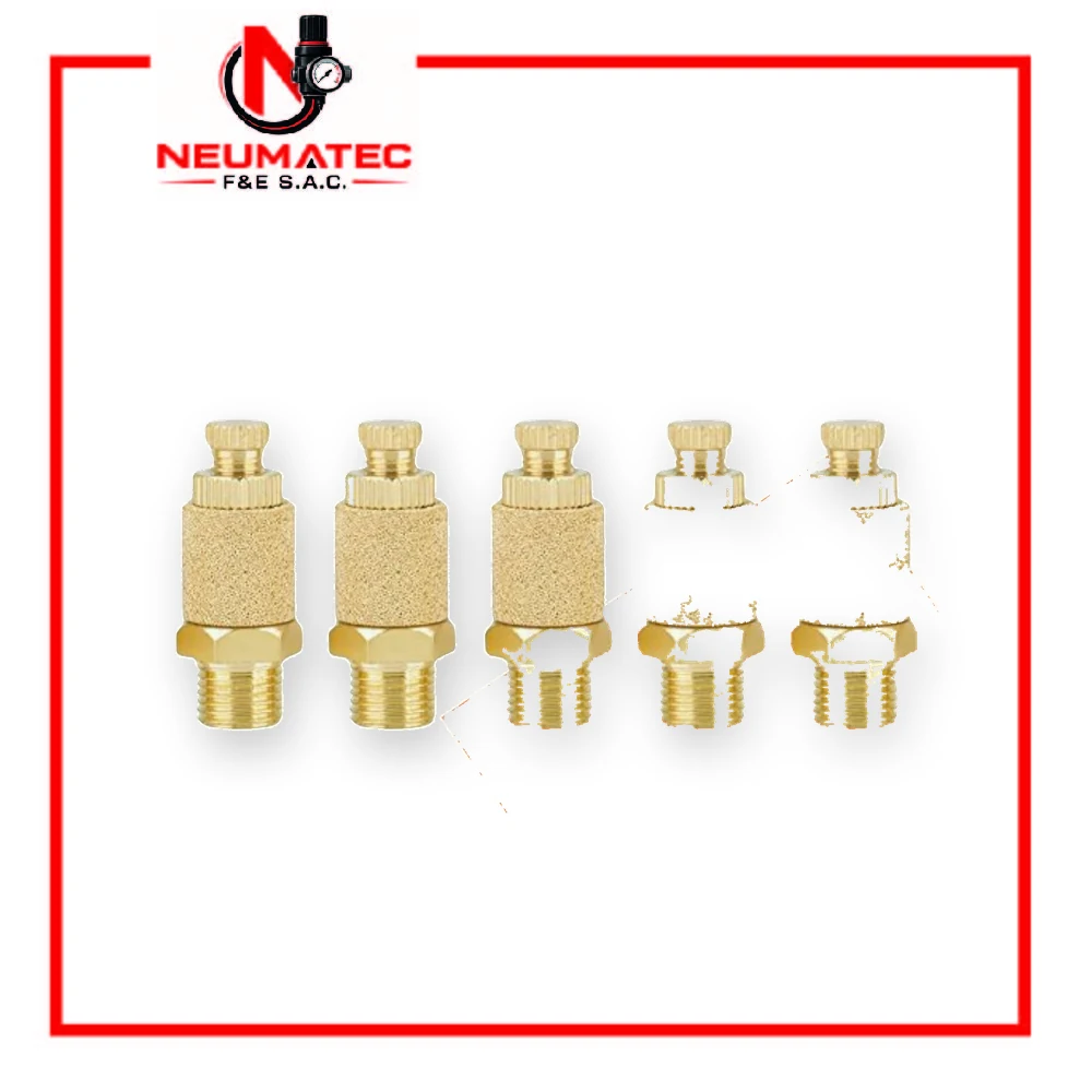 Silenciador con regulador 1/8″ y 1/4″